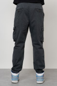 Купить Джинсы карго мужские с накладными карманами темно-серого цвета 2421TC, фото 7
