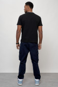 Купить Джинсы карго мужские с накладными карманами темно-синего цвета 2421TS, фото 4