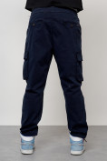 Купить Джинсы карго мужские с накладными карманами темно-синего цвета 2421TS, фото 8