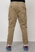 Купить Джинсы карго мужские с накладными карманами бежевого цвета 2422B, фото 10