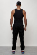 Купить Джинсы карго мужские с накладными карманами черного цвета 2422Ch, фото 4