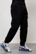 Купить Джинсы карго мужские с накладными карманами черного цвета 2422Ch, фото 7