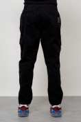 Купить Джинсы карго мужские с накладными карманами черного цвета 2422Ch, фото 8