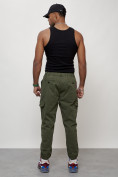 Купить Джинсы карго мужские с накладными карманами цвета хаки 2422Kh, фото 10