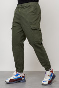 Купить Джинсы карго мужские с накладными карманами цвета хаки 2422Kh, фото 2