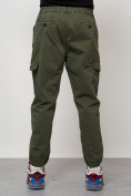 Купить Джинсы карго мужские с накладными карманами цвета хаки 2422Kh, фото 4