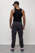 Купить Джинсы карго мужские с накладными карманами темно-серого цвета 2422TC, фото 4