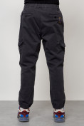 Купить Джинсы карго мужские с накладными карманами темно-серого цвета 2422TC, фото 8