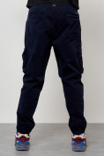 Купить Джинсы карго мужские с накладными карманами темно-синего цвета 2423TS, фото 6