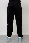 Купить Джинсы карго мужские с накладными карманами черного цвета 2424Ch, фото 8