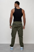 Купить Джинсы карго мужские с накладными карманами цвета хаки 2424Kh, фото 4