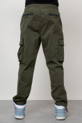 Купить Джинсы карго мужские с накладными карманами цвета хаки 2424Kh, фото 8