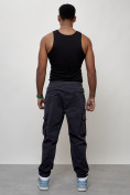Купить Джинсы карго мужские с накладными карманами темно-серого цвета 2424TC, фото 11