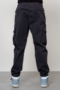 Купить Джинсы карго мужские с накладными карманами темно-серого цвета 2424TC, фото 4