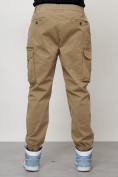 Купить Джинсы карго мужские с накладными карманами бежевого цвета 2425B, фото 4