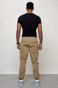 Купить Джинсы карго мужские с накладными карманами бежевого цвета 2425B, фото 8
