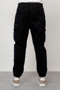 Купить Джинсы карго мужские с накладными карманами черного цвета 2425Ch, фото 4