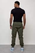 Купить Джинсы карго мужские с накладными карманами цвета хаки 2425Kh, фото 11