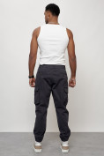 Купить Джинсы карго мужские с накладными карманами темно-серого цвета 2425TC, фото 10