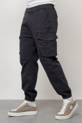 Купить Джинсы карго мужские с накладными карманами темно-серого цвета 2425TC, фото 4