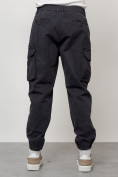 Купить Джинсы карго мужские с накладными карманами темно-серого цвета 2425TC, фото 6