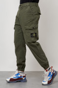 Купить Джинсы карго мужские с накладными карманами цвета хаки 2426Kh, фото 2