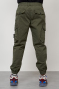 Купить Джинсы карго мужские с накладными карманами цвета хаки 2426Kh, фото 4