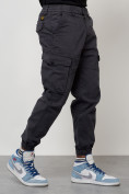 Купить Джинсы карго мужские с накладными карманами темно-серого цвета 2426TC, фото 11