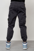 Купить Джинсы карго мужские с накладными карманами темно-серого цвета 2426TC, фото 12