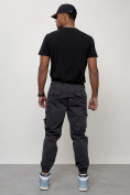 Купить Джинсы карго мужские с накладными карманами темно-серого цвета 2426TC, фото 8