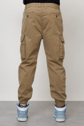 Купить Джинсы карго мужские с накладными карманами бежевого цвета 2427B, фото 8