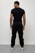 Купить Джинсы карго мужские с накладными карманами черного цвета 2427Ch, фото 4