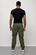 Купить Джинсы карго мужские с накладными карманами цвета хаки 2427Kh, фото 8