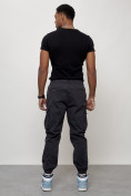 Купить Джинсы карго мужские с накладными карманами темно-серого цвета 2427TC, фото 10