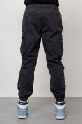 Купить Джинсы карго мужские с накладными карманами темно-серого цвета 2427TC, фото 4