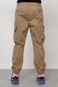 Купить Джинсы карго мужские с накладными карманами бежевого цвета 2428B, фото 8