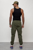 Купить Джинсы карго мужские с накладными карманами цвета хаки 2428Kh, фото 8