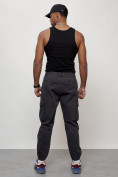 Купить Джинсы карго мужские с накладными карманами темно-серого цвета 2428TC, фото 12