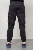 Купить Джинсы карго мужские с накладными карманами темно-серого цвета 2428TC, фото 4