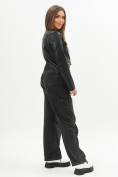 Купить Короткая кожаная куртка женская черного цвета 245Ch, фото 13