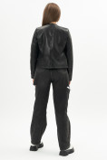 Купить Короткая кожаная куртка женская черного цвета 245Ch, фото 6