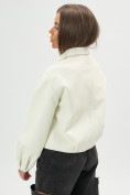 Купить Короткая кожаная куртка женская белого цвета 246Bl, фото 10