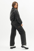 Купить Короткая кожаная куртка женская черного цвета 246Ch, фото 11