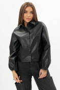 Купить Короткая кожаная куртка женская черного цвета 246Ch