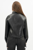 Купить Короткая кожаная куртка женская черного цвета 246Ch, фото 13