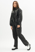 Купить Короткая кожаная куртка женская черного цвета 246Ch, фото 9