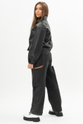 Купить Короткая кожаная куртка женская черного цвета 246Ch, фото 10