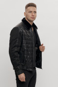 Купить Классическая куртка кожанные мужская черного цвета 2499Ch, фото 7