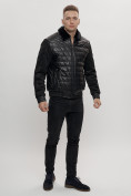 Купить Классическая куртка кожанные мужская черного цвета 2499Ch, фото 6
