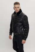 Купить Классическая куртка кожанные мужская черного цвета 2499Ch, фото 11